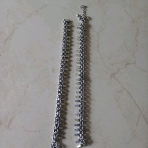 Silver Oxidised Anklet For Women's - 2