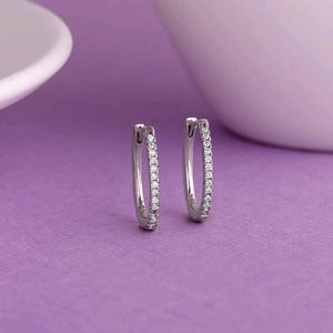 GIVA 92.5 Sterling Silver Hoop Earring.