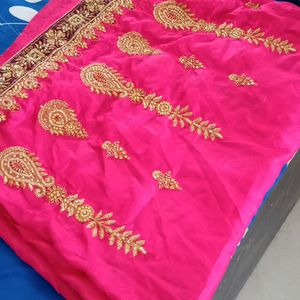 Wedding Wear Embroidery Saree