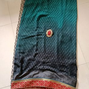 Heavy Border Beautiful Shade Saree For Women.