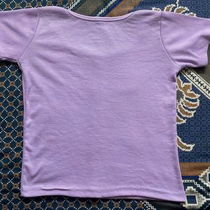 Stylish Front Button Top - Lavender