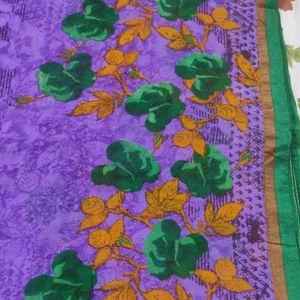 Purple Daily Use Saree New Piece