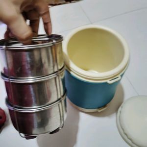 Cello Tiffin With Stainless Steel 3 Containers