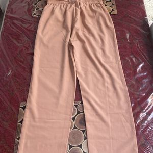 cute and smart pink straight pants