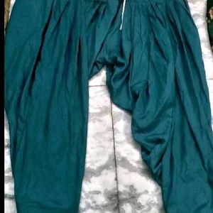 Sea Green Colour Crape Silk plazo Pant