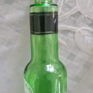 Vintage Empty Faberge Brut mini green glass Bottle