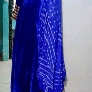 Velvet Gown With Dupatta