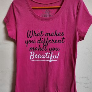 Brand New Pink Cotton T-shirt