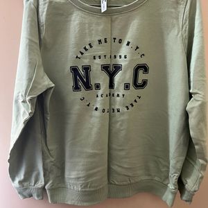 Pastel Green Women Sweat T Shirt