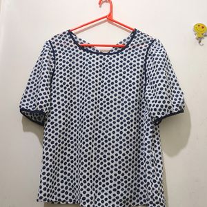 Polka Dot Top Bust 36.With A Tie Up