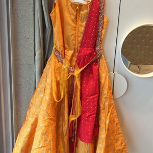 Beautiful Orange Ethnic Gown