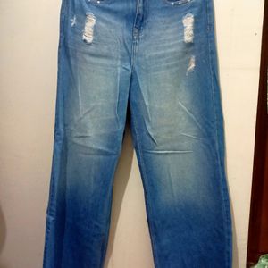 Women Flared Ribbed Jeans