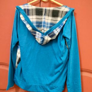 Blue Hooded Shirt