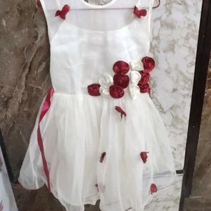 White Barbie Frock.. Age Upto 10 Years