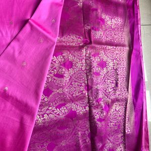 Pink Light Weight Silk Saree