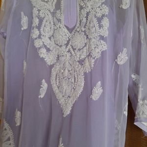 Lavender Georgette Kurta