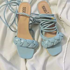 Y2k Classy Pastel Blue Heels