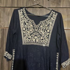 Women Kurta Heavy Embroidery Dress Diwali