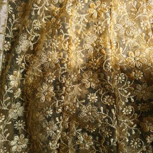 Gold Floral Ethnic Gown