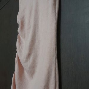 Peach Bodycone Midi  Dress