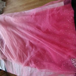 Pink Shade And Black Saree (Women's)