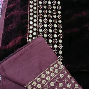 Only Front Palla Velvet For Kurta