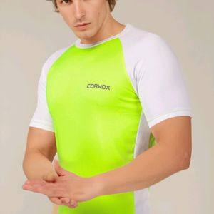 CORWOX Men's Active Neon Green Sports T-Shirt