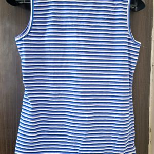 Shyla Brand Striped Round Neck Top