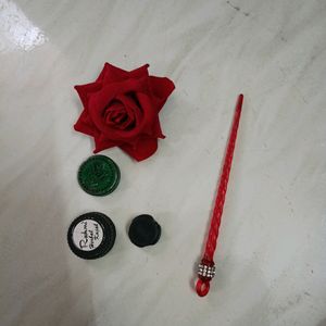 Kajal,Hair Stick & Rose Pin