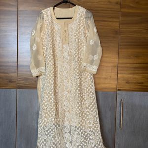 Chickankari Kurta With Lining