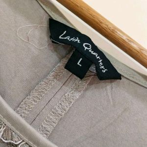 Latin Quarters Premium Silk Embroidered Top Wome