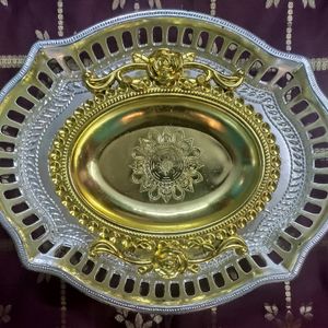 Golden and Silver antique fancy tray