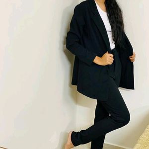 Black Blazer Set Of 2