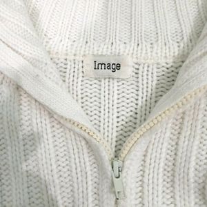 Zipped Knitted Cardigan