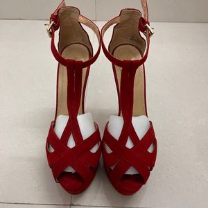 PRICE DROP! Imported red Zara heels (EU 37)