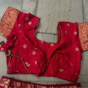 HEAVY BRIDAL BANARSI SILK LEHNGA BROCADE WORK