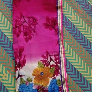 New Flower Print saree