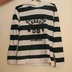 DARK GREEN STRIPED TSHIRT