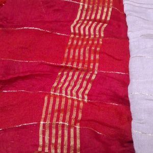 Red And White Mixed Dupatta