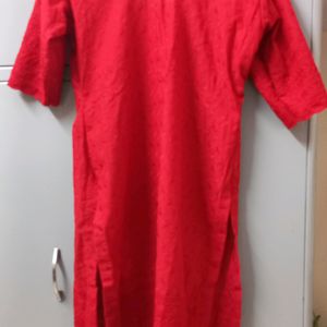 Red Chikankari Kurti