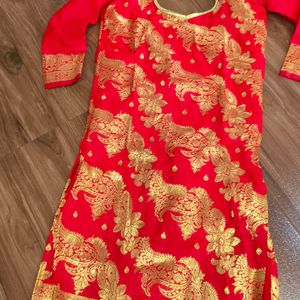 Red Banarasi Kurty