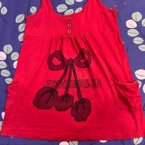 RED CUTE BABY TOP FOR WOMEN