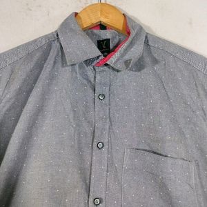 Van Heusen. Grey Dot Print Shirt (Mens)