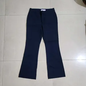 Formals By Mango Navy Bootcut Trousers