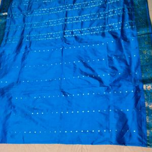 Blue Colour Pure Kanchi pattu saree