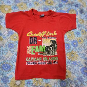 Boys Red T-shirt (Pack Of 2)