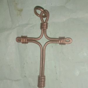 Price Dropped Elegant Copper Cross Handmade Locket