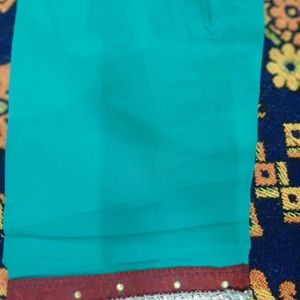 Blue Colour Anarkali Design Kurta With Dupatta