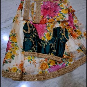 Organza Silk Lehenga