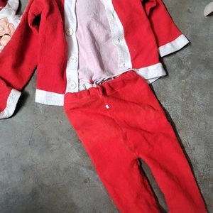 Santa Dress For Boy Two To Four Yrs,Face Mask Is